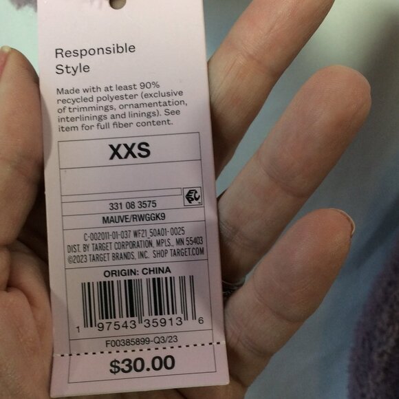 Wild Fable Long Sleeve Mini Sweater Dress Mauve Size XXS - Picture 7 of 10
